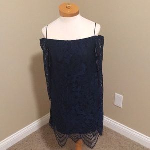 Dark Blue Lace Dress